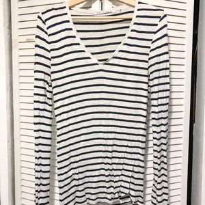 Max Studio Lightweight Striped Longsleeve Top Sz S